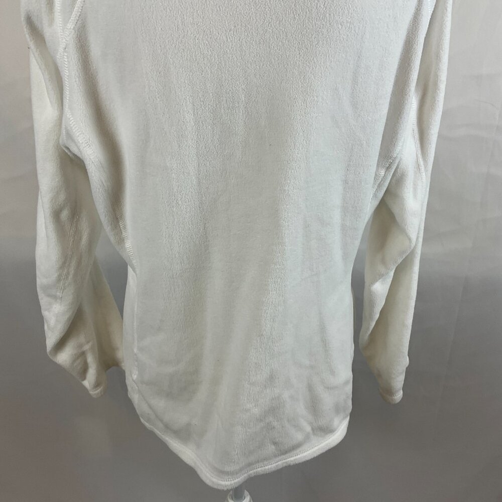The North Face Fleece Pullover Women's L White Long Sleeve Quarter Zip - Picture 11 of 13